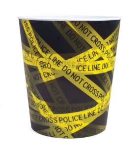 Police Line Lenticular Waste Basket by Kikkerland  