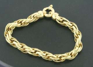 HEAVY THICK 18K GOLD CHINI CHAIN LINK BRACELET ITALY  