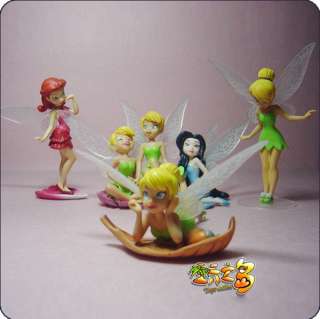 6pcs Disney Peter Pan Tinker bell Angel Set Figure Gifs  
