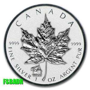 2012 Canada Silver Maple Leaf   Titanic Privy  