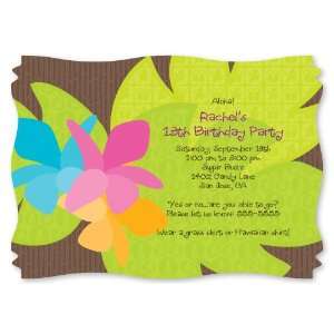   Birthday Party Invitations With Squiggle Shape Toys & Games