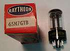 Raytheon 6SN7 GTB tube NIB NOS Halo Getter Black plates Audio Amp 