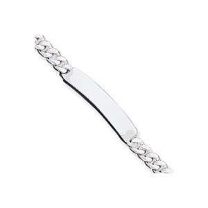    8in x 6mm Italian Curb Link ID Bracelet   Sterling Silver Jewelry