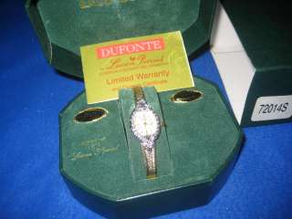 NEW IN BOX LUCIEN PICARD DUFONTE GOLDTONE WOMENS WATCH  