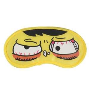  2 Pcs Bright Yellow Travel Sleeping Eye Mask Cover 