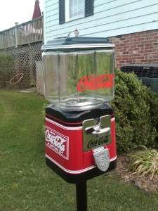 Vintage Oak Acorn *Coca Cola* Gumball Candy Peanut machine with 