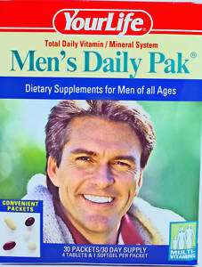 MEN VITAMINS / MINERAL DAILY PACK ,30 DAYS  