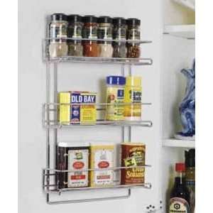   Tier Chrome Kitchen Cabinet Cupboard Organizer Storage Spice Wall Rack