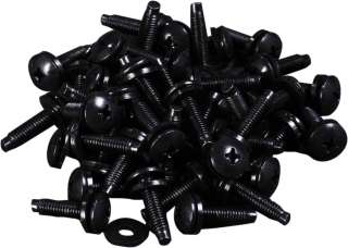   head screws with #10 nylon washers to prevent scratching equipment