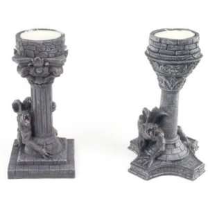  Gargoyle Pillar Candlestick Holder 