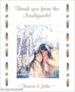 Native American Wedding   Bridal Shower Thank You Cards  