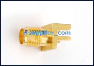 50 PCS SMA female end launch wide flange connector with tab terminal