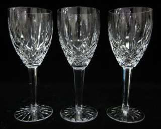 LOT 3 WATERFORD Crystal Quilted Pattern Wine Glasses  