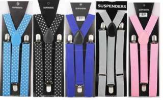 Mens/Womens Clip on Braces Elastic Y shape adjustable Suspender Pick 