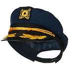 NEW Yacht Captain Sailor Cotton Costume Hat Cap Adult Size   Navy Blue
