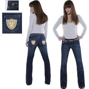  Touch By Alyssa Milano Oakland Raiders Womens Denim Jeans 