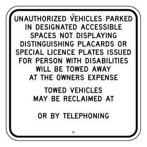  Metal traffic Sign 18x24 No Parking