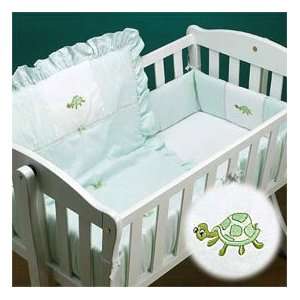  Green Turtle Applique Cradle Bedding  size 18x36 Baby
