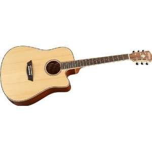  Washburn Wd15sce Solid Sitka Spruce Top Acoustic Cutaway 