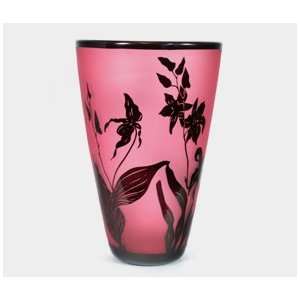    Correia Designer Art Glass, Vase Ruby/black Orchid