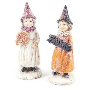  Pack of 8 Haunted Halloween Victorian Stone Glitter Witch 