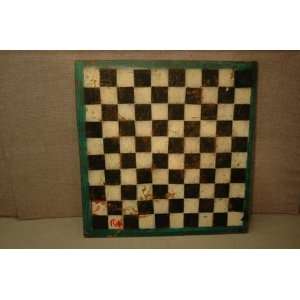  Vintage 1930s Folk Art Checker Chess Game Board 