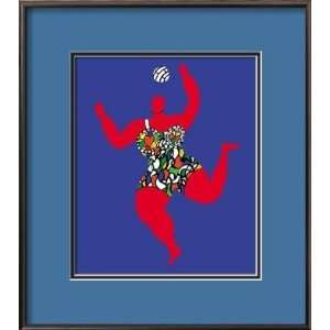  Volleyball, Figurative Framed Poster Print by Niki De 