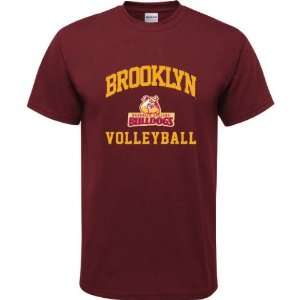   Bulldogs Maroon Youth Volleyball Arch T Shirt