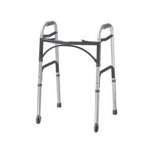  Drive Medical Deluxe Folding Walker, Two Button with 