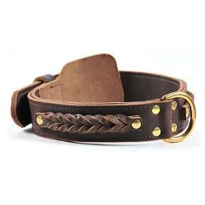  Braided Heaven Dog Collar   Brown, 25 27   Frontgate 