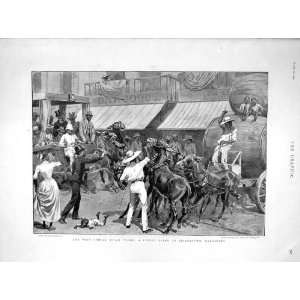  1898 West Indian Sugar Trade Scene Bridgetown Barbadoes 