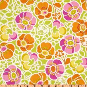  44 Wide Wildwood Sophies Garden Orange Fabric By The 