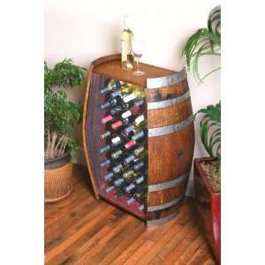 32 Bottle Wine Barrel Cabinet By Wine Barrel Creations  
