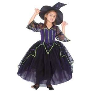  Girls Moon Witch Costume with Matching Witch Hat 
