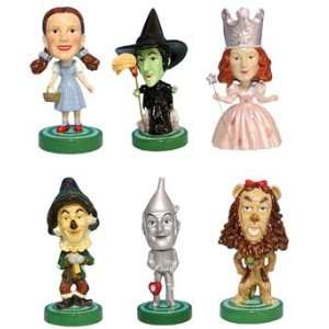  Wizard of Oz Movie Complete Set 6 Mini Bobble Head Bobbers 